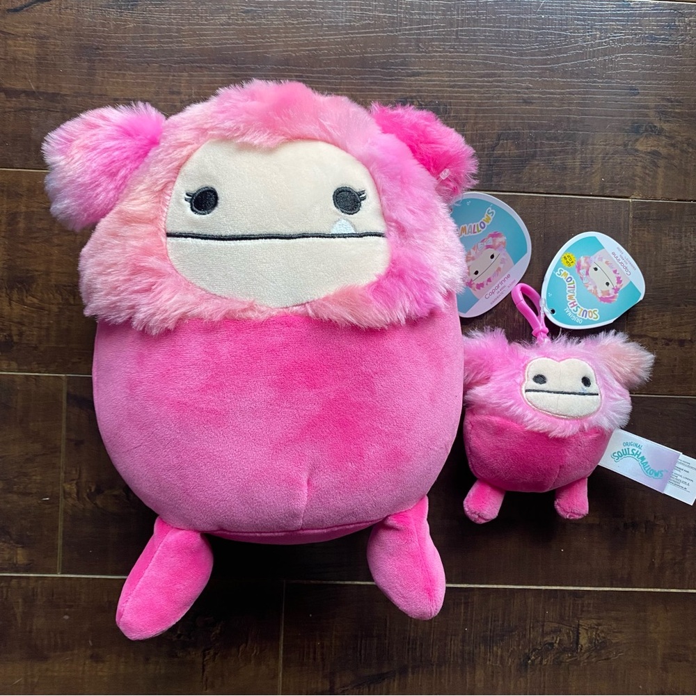 BNWT Caparinne 8" and 3.5" Keychain Squishmallows - Super Rare and Hard to Find